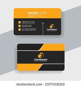 Double-Sided Business Card with Unique Typography Design.