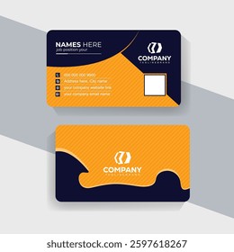 Double-Sided Business Card with Unique Typography Design.