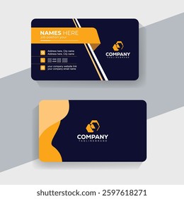 Double-Sided Business Card with Unique Typography Design.