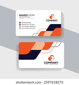 Double-Sided Business Card with Unique Typography Design.