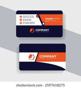 Double-Sided Business Card with Unique Typography Design.