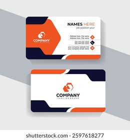 Double-Sided Business Card with Unique Typography Design.