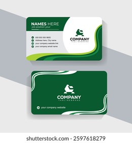 Double-Sided Business Card with Unique Typography Design.