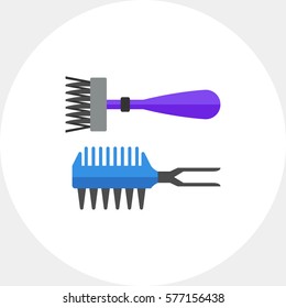 Double-sided comb icon