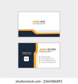 Double-sided corporate business card template . Stationery design vector set. office identity set. Flat style vector illustration