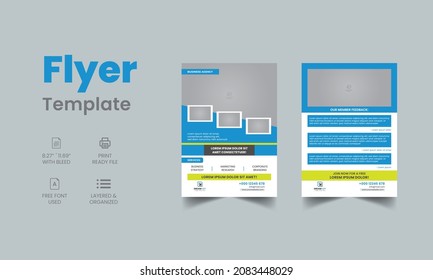Double-sided corporate business flyer template