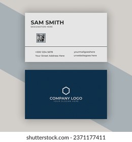 Double-sided creative business card design, Clean professional business card template design	
