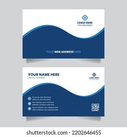 Double-sided creative business card name card visiting card template design vector