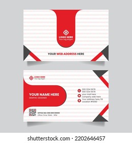 Double-sided creative business card name card visiting card template design vector