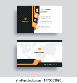 Double-sided creative business card template. Visiting card for business and personal use. Abstract vector illustration design.