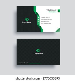 Double-sided creative business card template. Visiting card for business and personal use. Abstract vector illustration design.