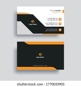 Double-sided creative business card template. Visiting card for business and personal use. Abstract vector illustration design.