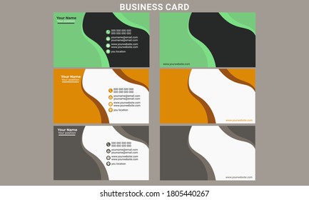 Double-sided creative business card template vector design