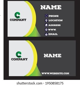 Plantilla de tarjeta comercial creativa de doble cara. 