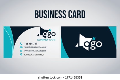 Double-sided creative business card template. Vector illustration
