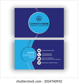 Plantilla de tarjeta comercial creativa de doble cara. Retrato y orientación paisajística. 
Diseño horizontal y vertical. Ilustración del vector
