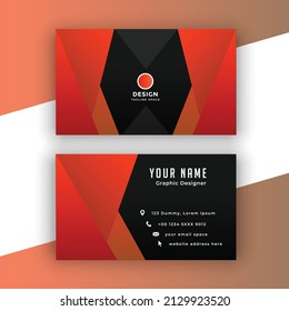 Double-sided creative business card template. Portrait and landscape orientation. Horizontal and vertical layout. Vector illustration
