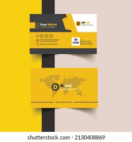 Double-sided creative business card template vector