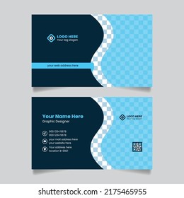 Double-sided creative business card template vector illustration