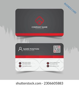 Double-sided creative business card template design .Horizontal and vertical layout .Vector illustration.