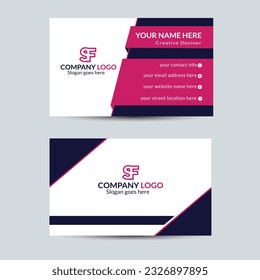 Double-sided creative business card template. Portrait and landscape orientation. Horizontal and vertical layout. Vector illustration Clean professional business card template, visiting card, business