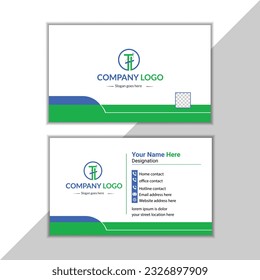 Double-sided creative business card template. Portrait and landscape orientation. Horizontal and vertical layout. Vector illustration Clean professional business card template, visiting card, business