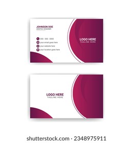 Plantilla de tarjeta de negocios creativa de doble cara, tarjeta de empresa