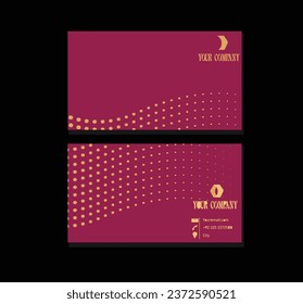Plantilla de tarjeta comercial creativa de doble cara. Retrato y orientación paisajística.