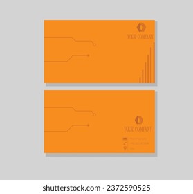 Double-sided creative business card template. Portrait and landscape orientation.
