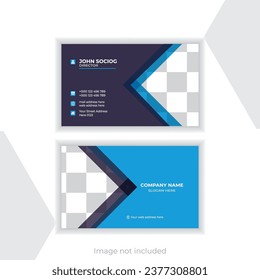 Double-sided creative business card template. Portrait and landscape orientation. Horizontal and vertical layout. 