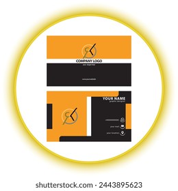 Double-sided creative business card template. Portrait and landscape orientation. Horizontal and vertical layout. Vector illustration