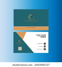 Double-sided creative business card template. Portrait and landscape orientation. Horizontal and vertical layout. Vector illustration