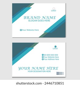 Double-sided creative business card template. Portrait and landscape orientation. Horizontal and vertical layout. Vector illustration