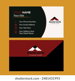 Plantilla de tarjetas de visita creativas de doble cara.