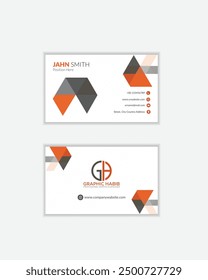 Plantilla creativa de doble cara de la tarjeta de visita. Ilustración vectorial blanca.