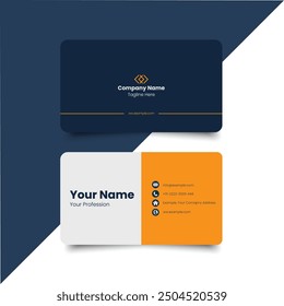 Double-sided creative business card template. Business Card Mockup. template, Clean professional business card template, visiting card template.