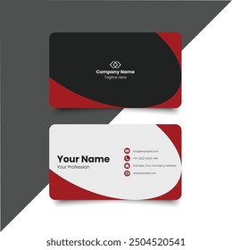 Double-sided creative business card template. Business Card Mockup. template, Clean professional business card template, visiting card template.