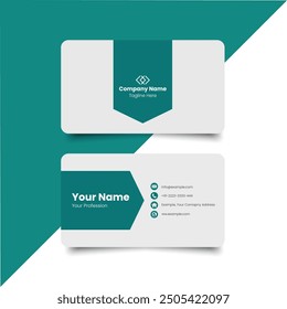 Double-sided creative business card template. Business Card Mockup. template, Clean professional business card template, visiting card template.	