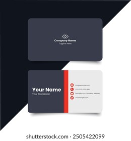 Double-sided creative business card template. Business Card Mockup. template, Clean professional business card template, visiting card template.	