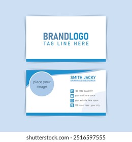 Double-sided creative business card template. Vector illustration , business card design .