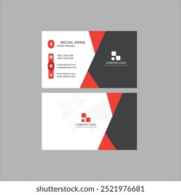 Double-sided creative business card template. Business Card Mockup. template, Clean professional business card template, visiting card template.