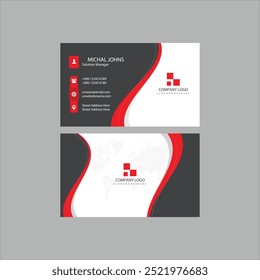 Double-sided creative business card template. Business Card Mockup. template, Clean professional business card template, visiting card template.