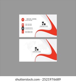 Double-sided creative business card template. Business Card Mockup. template, Clean professional business card template, visiting card template.