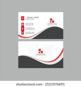 Double-sided creative business card template. Business Card Mockup. template, Clean professional business card template, visiting card template.