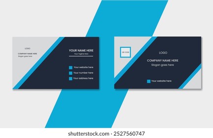 Double-sided creative business card template. creative modern card and business card
