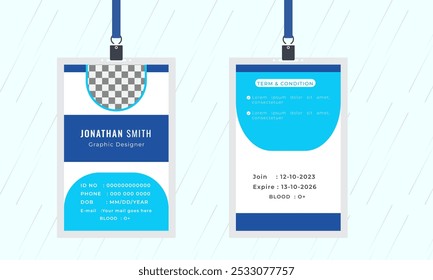 Plantilla creativa de doble cara de la tarjeta de visita. Orientación de retrato y paisaje