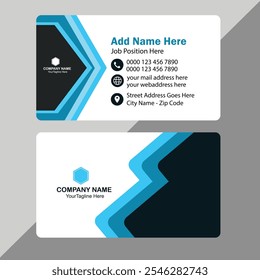 Double-sided creative business card template. Portrait and landscape orientation. Horizontal and vertical layout.