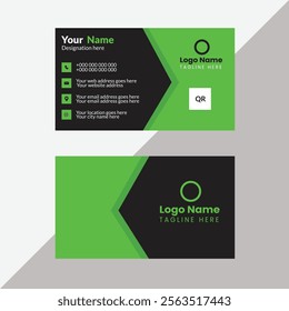 Double-sided creative business card template vector or. modern visiting card for your personal use or official	