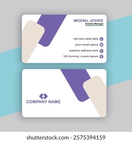 Double-sided creative business card template. Business Card Mockup. template, Clean professional business card template, visiting card template.