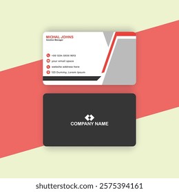 Double-sided creative business card template. Business Card Mockup. template, Clean professional business card template, visiting card template.